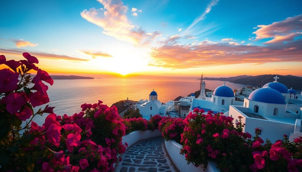 Santorini sunset view